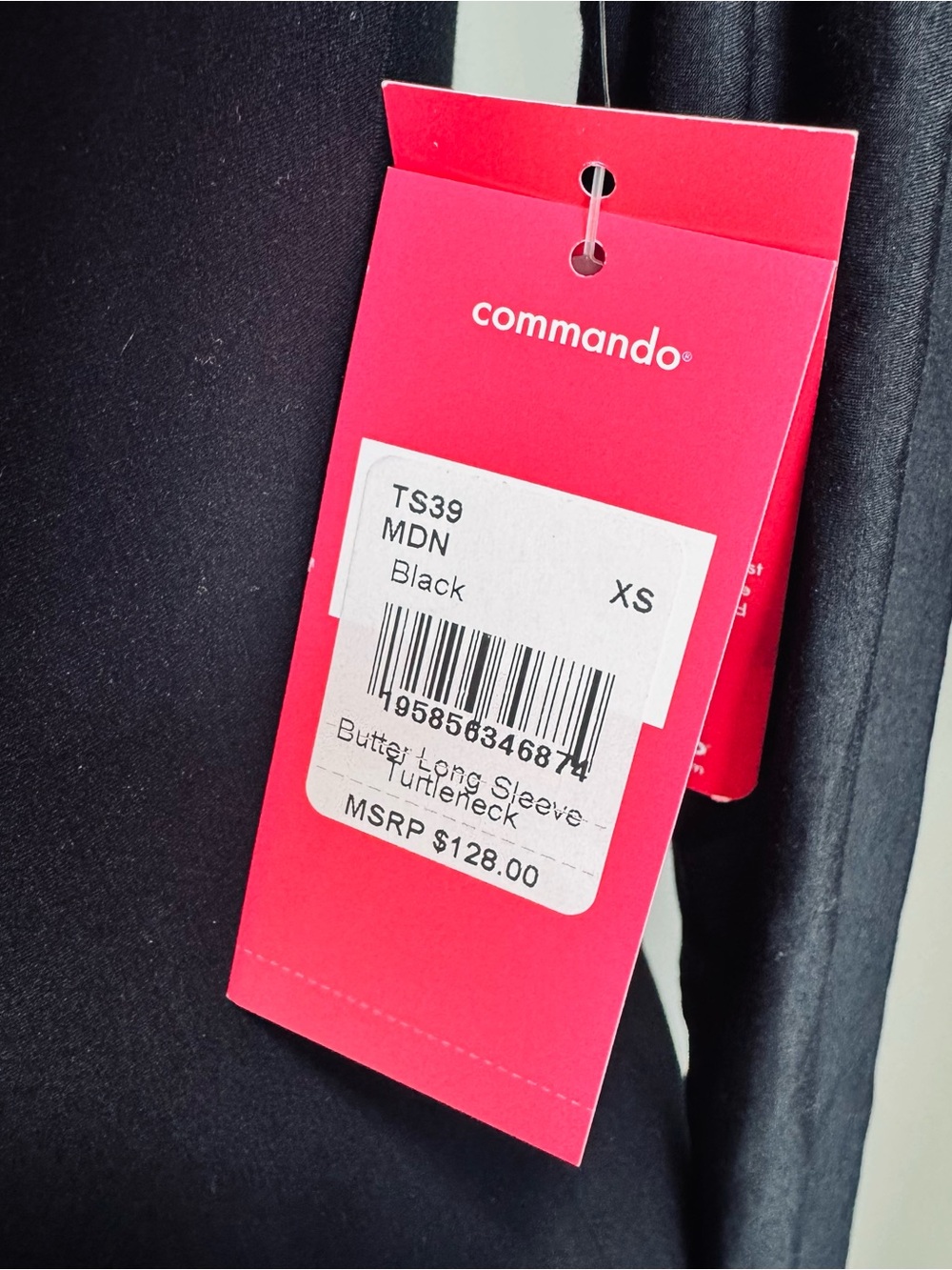 Brand new with tags Commando Black Long Sleeve Turtleneck Top - Picture 7 of 16